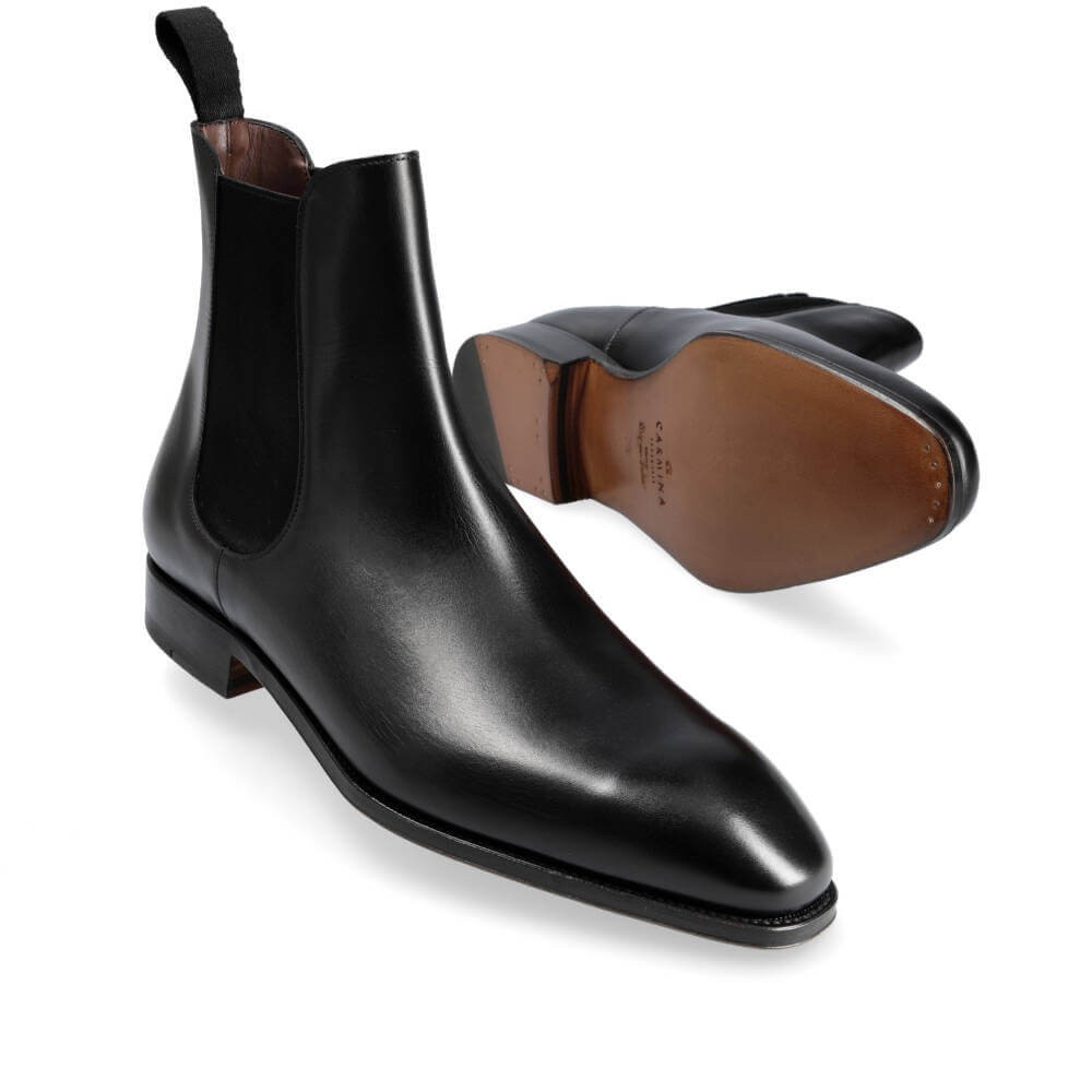 carmina chelsea boots cuir lisse noir